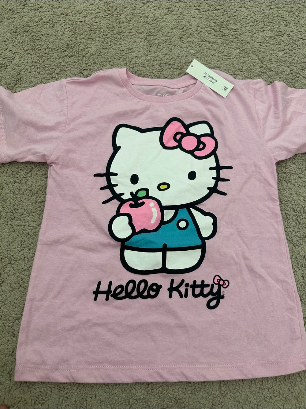 Hello Kitty Pink Tee with Turquoise Graphic